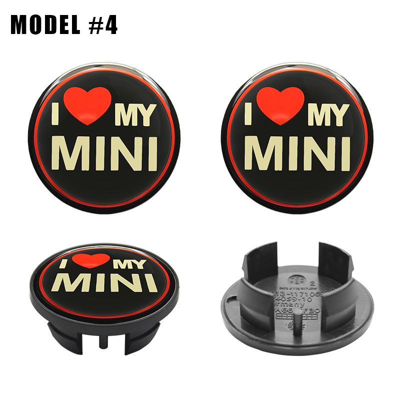 4Pc 54mm 52mm Car Wheel Center Cap Hub Covers Badge Stickers For Mini Cooper One JCW F54 F56 F60 R55 R56 R58 R60 R61 Accessories