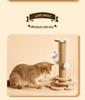 Durable Solid Wood Sisal Cat Scratching Post & Toy - Self-Entertainment and Boredom Relief for Cats