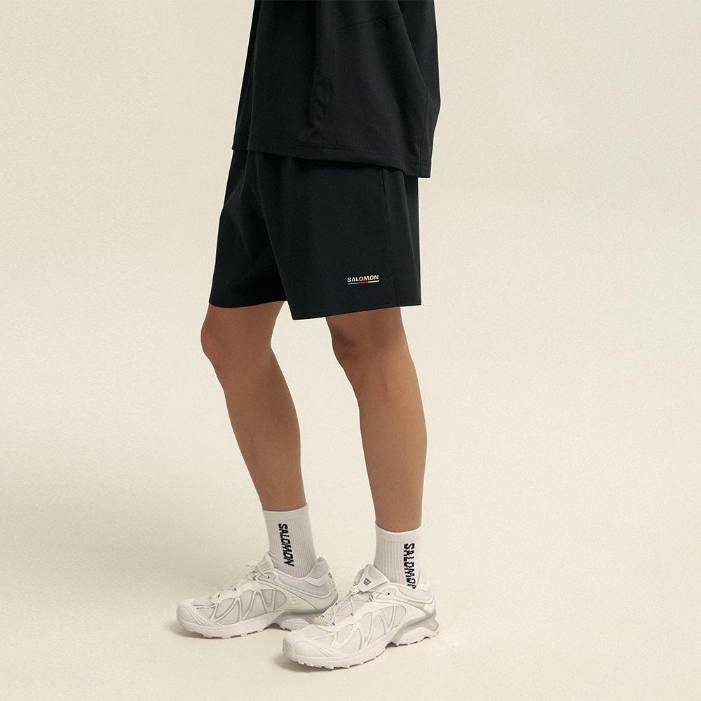 Salomon Blast Race Flag Stylish Simple Versatile Lace-Up Three-Quarter Casual Shorts Unisex shorts Black C28170