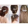 Sparkling Rhinestones Bride Hair Clip Wedding Hair Pin Spring Barrette Hair Ornament for Bride Ceremony Photography Wear