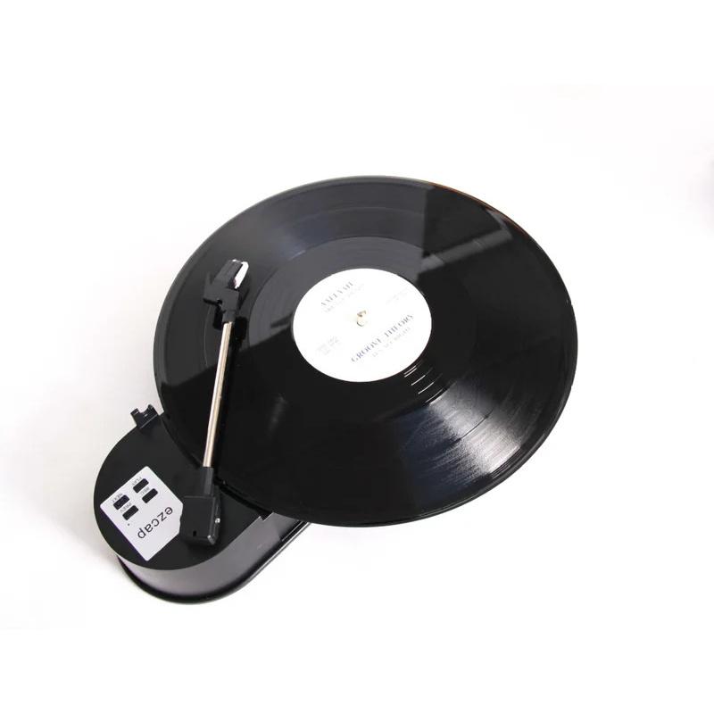 Mini-Schallplattenspieler, Plattenspieler mit USB-MP3-Konvertierung, zwei Geschwindigkeiten 33/45 U/min