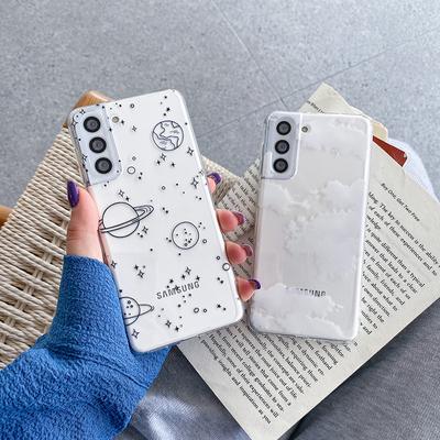 Romantic Planet Phone Case For Samsung Galaxy S22 Plus S21 Ultra S20 Fe S10 Note 20 A13 A32 A52 A72 A82 5g Soft Tpu Cover