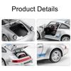 1:24 911 Carrera RS Vintage Car 964 Model Toy Metal Diecast Doors Opened Shock Absorption Vehicle Models Simulation Boys Gifts
