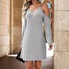 Elegant and Intellectual Style Women's Dress Autumn and Winter High Waist V-neck Short Dress