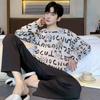 Herren Langarm Pyjama Set, Frühling/Herbst Freizeitstil, Draußen tragbar
