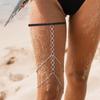 2023 Bikini Sexy Bodychain Boho perle papillon pendentif élastique gland jambe corps bijoux pour femmes plage fête été accessoires