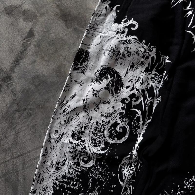 Cross-border American street high street retro snake pattern flower digital printing straight-leg pants men's and women's spring and autumn tide brand