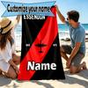 Custom Name Personalized Essendon Football Print Beach Towel, for Trip Camping Beach Party Home Decor, Birthday Gift for Family & Friends