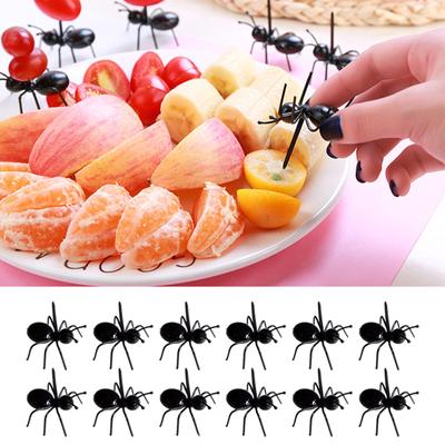 36Pieces Ant Shaped Party Picks Fun Fruit Snack Dessert Forks Food Picks Fruit Picks for Home and Kitchen Celebrations