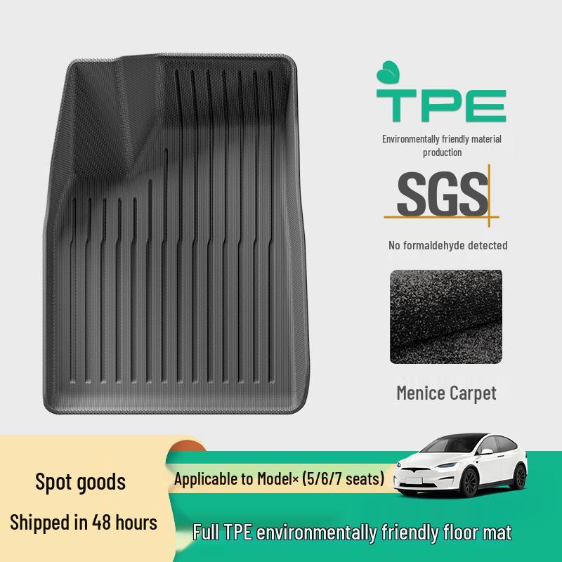 2022 Tesla Model X TPE Car Mats: Full Environmental Protection for Trunk and Backrest