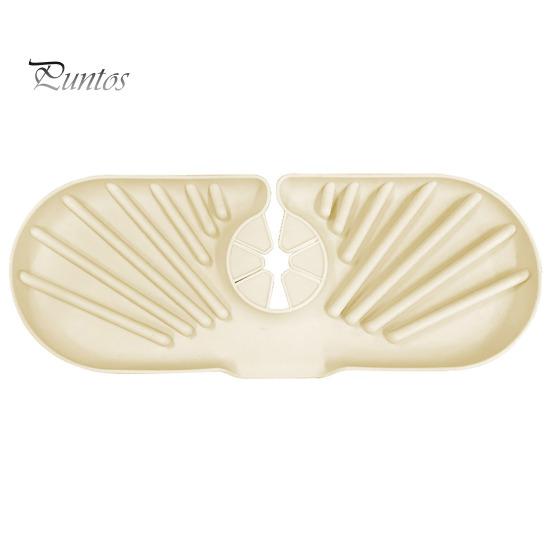 

Поднос для кухонной раковины, силиконовый дренажный коврик, держатель губки для мыла со сливным ростком, аксессуары для кухонной стойки бежевый