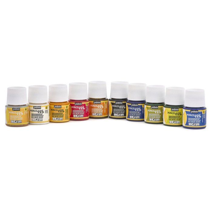 Pebeo - Peintures Décoratives - Porcelaine 150 assortiment 10 flacons 45 ml