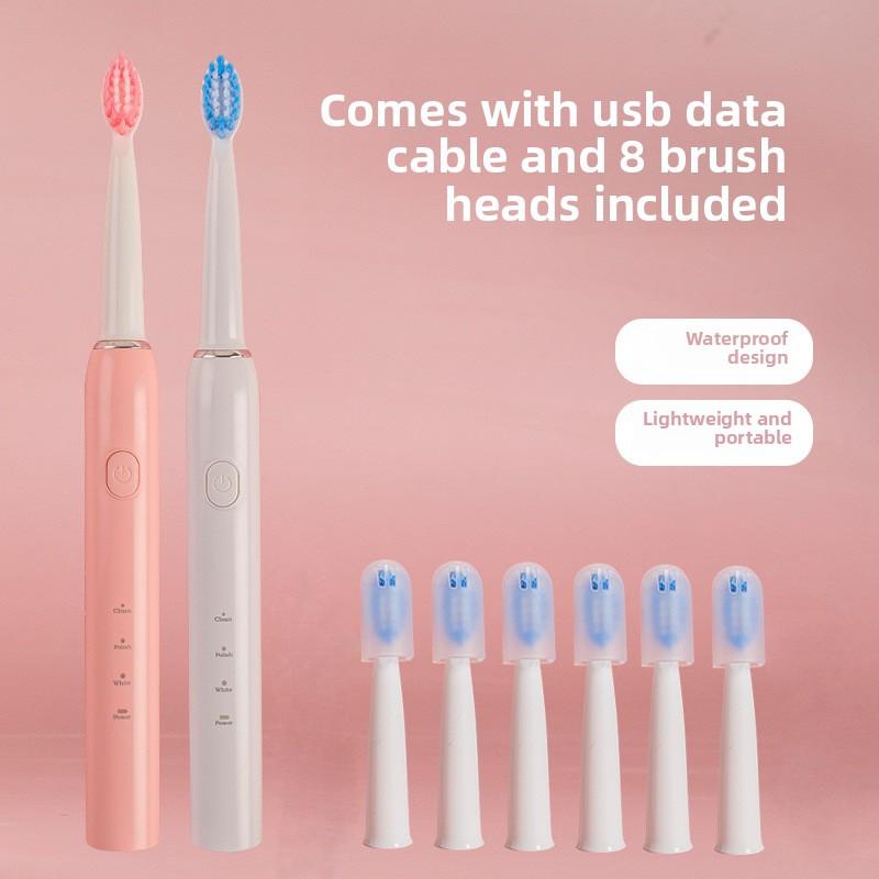 Adult USB Charging Sonic Toothbrush Third Gear Electric Soft Hair Waterproof