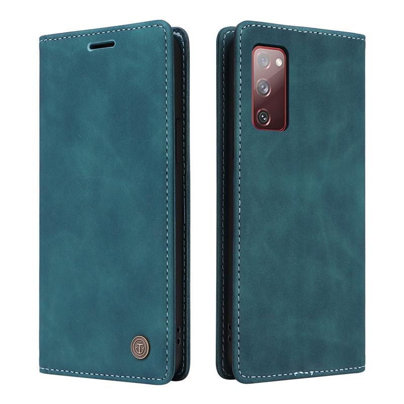 Retro Matt Luxus Flip Wallet Hülle Für Samsung Galaxy S20 FE S10 S8 S9 Note 10 Plus 20 Ultra 5G 9 Einfarbige Handyhüllen Taschen