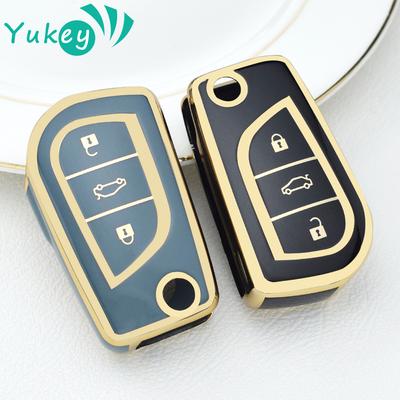 3 botões TPU carro chave caso fob para Toyota Auris Corolla Avensis Verso Yaris Aygo Scion TC IM Camry RAV4 Forturner