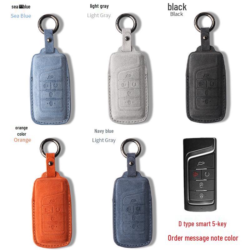 Compatible Key Case for GAC AION Y & Trumpchi GS Models (GS3, GS4, GS5, GS6m) with Suede Shell and Buckle Design