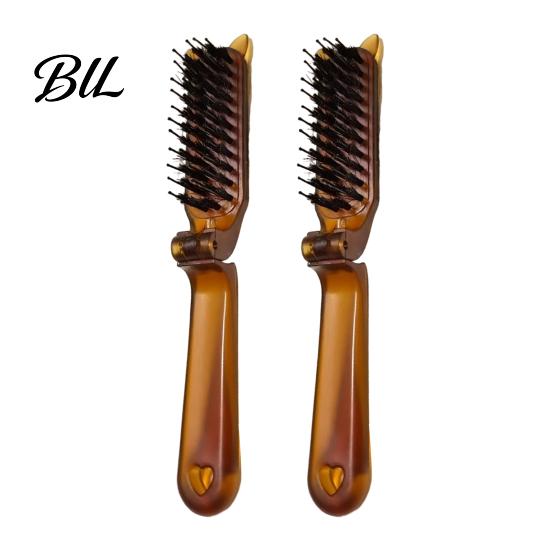 Daily Use Hair Styling Brush 1/2/3Pcs Boar Bristle Foldable Brush, Men Women Detangling Massage Scalp Portable Travel Comb for All Types Care