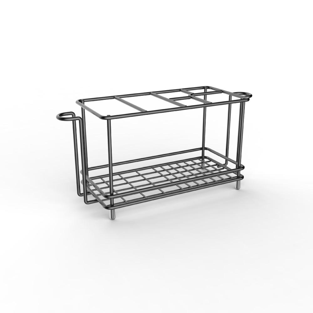 Non-Slip Toothbrush Holder Carbon Steel Electric Toothbrush Stand Toothpaste Shelf Bathroom
