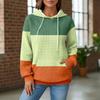 Women's Knit Hoodie - Long Sleeve Pullover with Pocket, Casual Loose-Fit Sweatshirt for Daily Wear/Outdoor