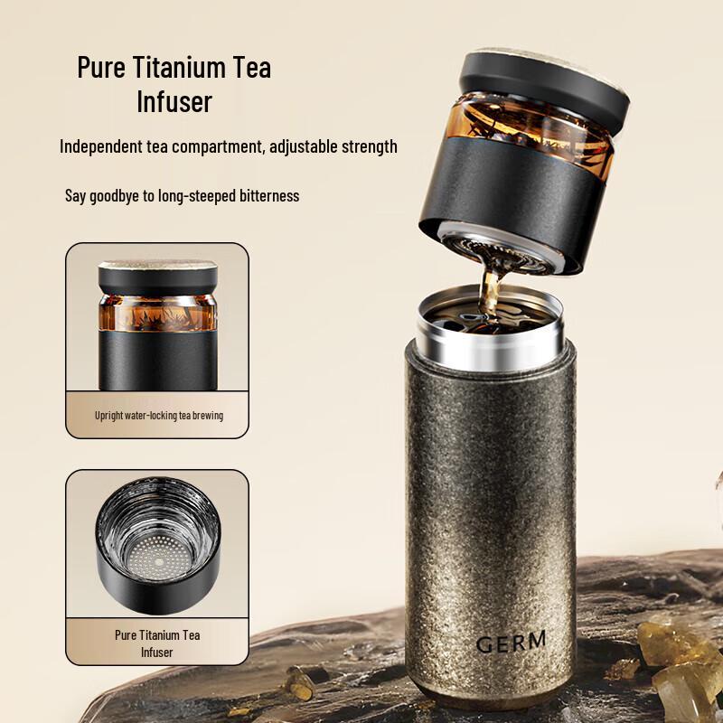 Germ Pure Titanium Insulated Tea Infuser Bottle