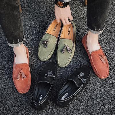 Mocassini da uomo, mocassini penny, slip on, scarpe casual eleganti, nappe in pelle scamosciata, scarpe da barca, scarpe da guida