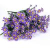 4 Stück künstliche Gänseblümchen künstliche Blumen grüne Kunststoffsträucher gefälschte Blumen Innen Außen (Weiß)