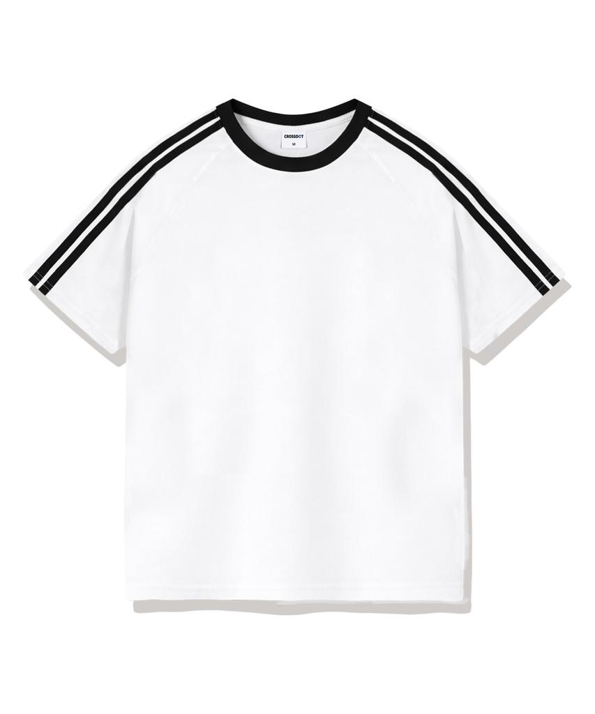 Keuloseudas Charles Oversized Track Short Sleeve T-Shirt 4 Colors [Crse_3001]