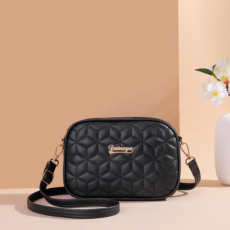 New fashion diamond square bag multi-layer pocket mobile phone change bag women's shoulder bag small