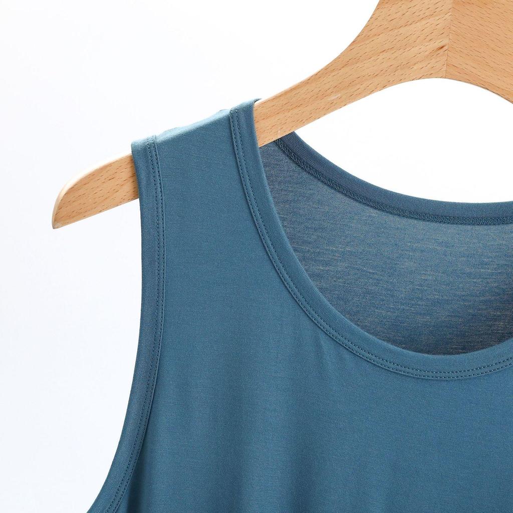 Pánské nadměrné velikosti Slim Fit modální tílko - Bez rukávů Letní sportovní základní vrstva Spodní tričko 2023