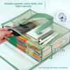 Comprehensive Handled Document Folder Transparent Waterproof Durable Thick Student Exam Tutoring Paper Homework Book Storage Bag