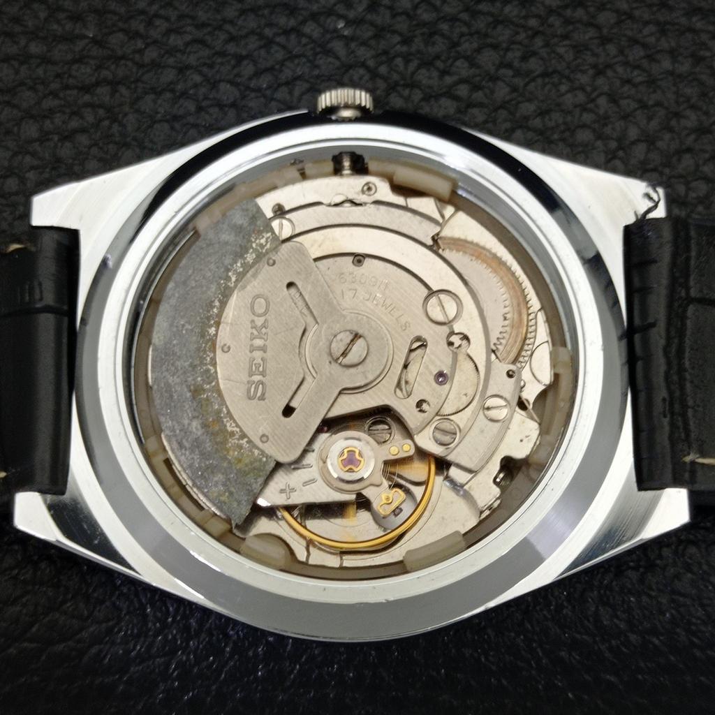 REFURBISHED VINTAGE SEIKO 5 AUTOMATIC JAPAN MENS BLACK DIAL WATCH a435114-2 R122-a435114