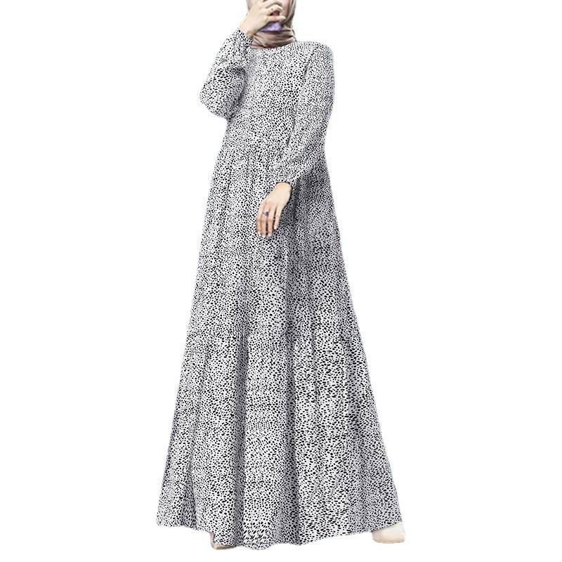 Bohemian Vintage Muslim Long Sleeve Printed Summer Dress