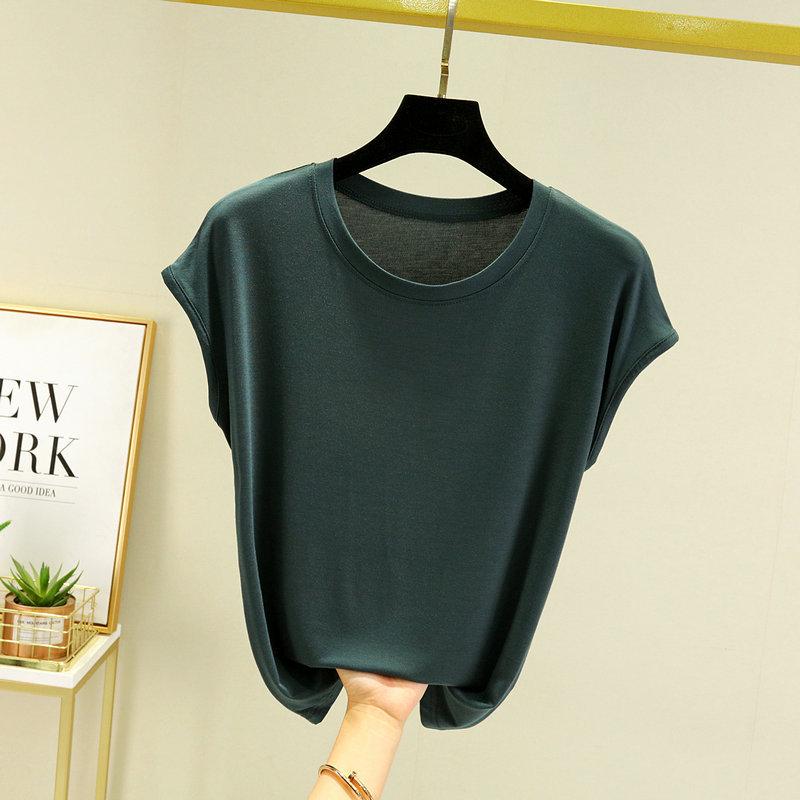 Modal Short Sleeve Slimming Undershirt – Summer 2023 Fashionable Plus Size Half Sleeve Top