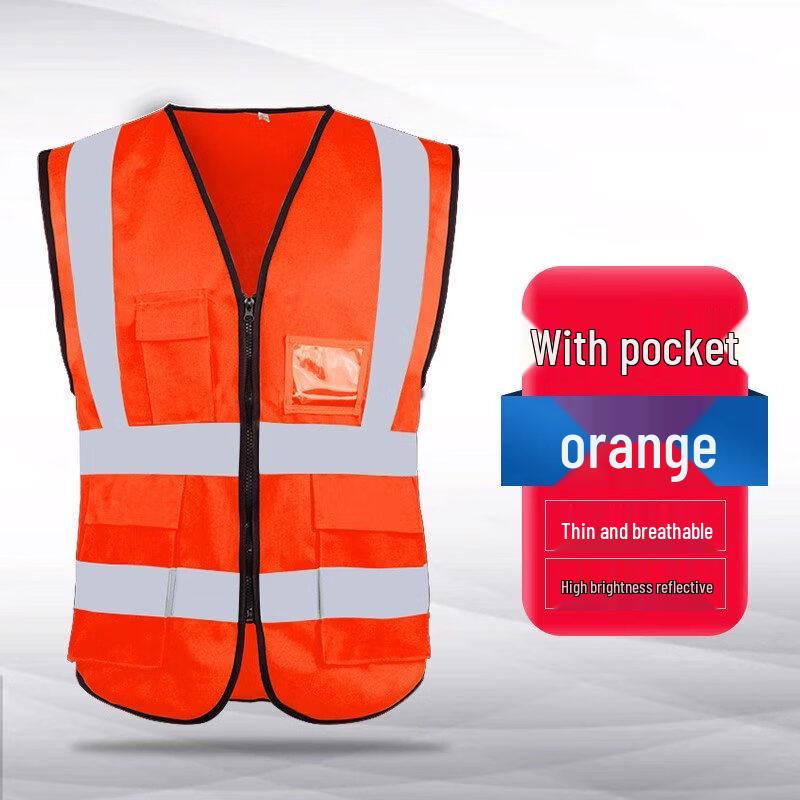 Reflective Safety Vest with Pockets