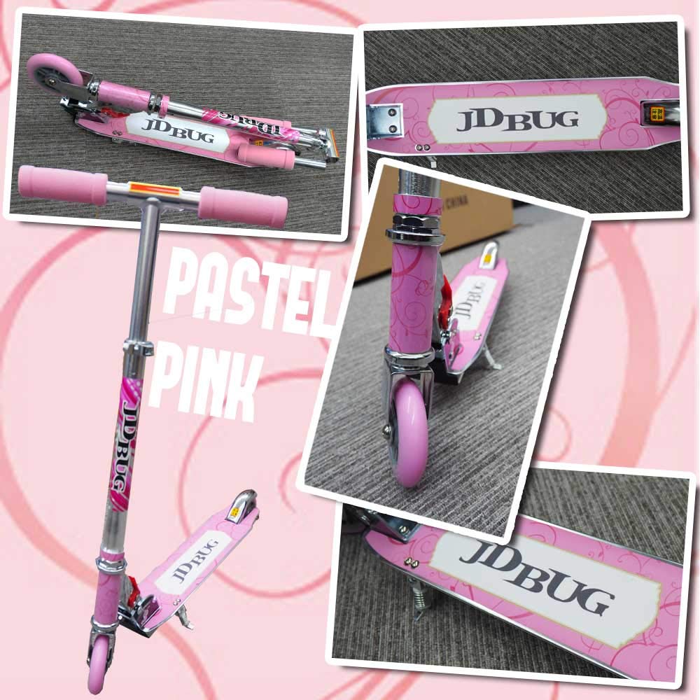 JDBUG Kickboard Original Kick Skater Foot Year Height Japanese Instruction Manual Kids Present Birthday Pastel Children's (MS-101A Design)