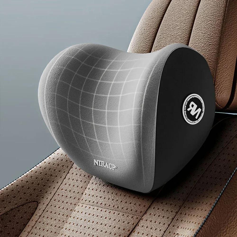 NEW Headrest Lumbar Support Memory Foam Vertebral Lumbar Support Car Neck Pillow Back Cushion Office Car Interior Accessories