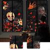 2 Pieces Halloween Window Decoration Curtain, Creepy Spooky with Rope Poster for