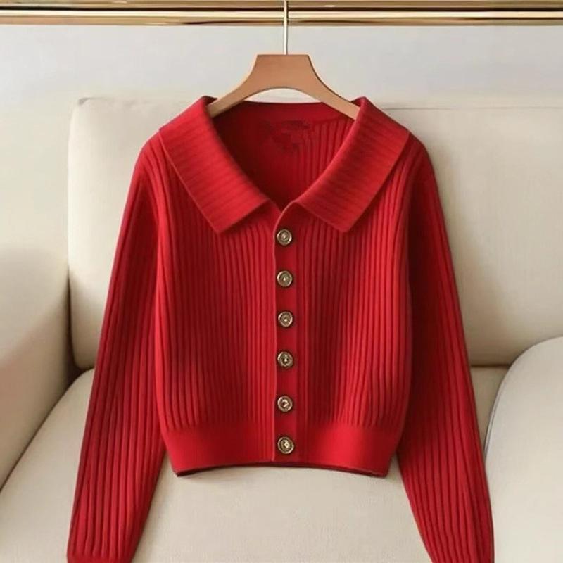 2025 French Luxe Women's Knit Cardigan - Autumn Chic, Simple, and Stylish