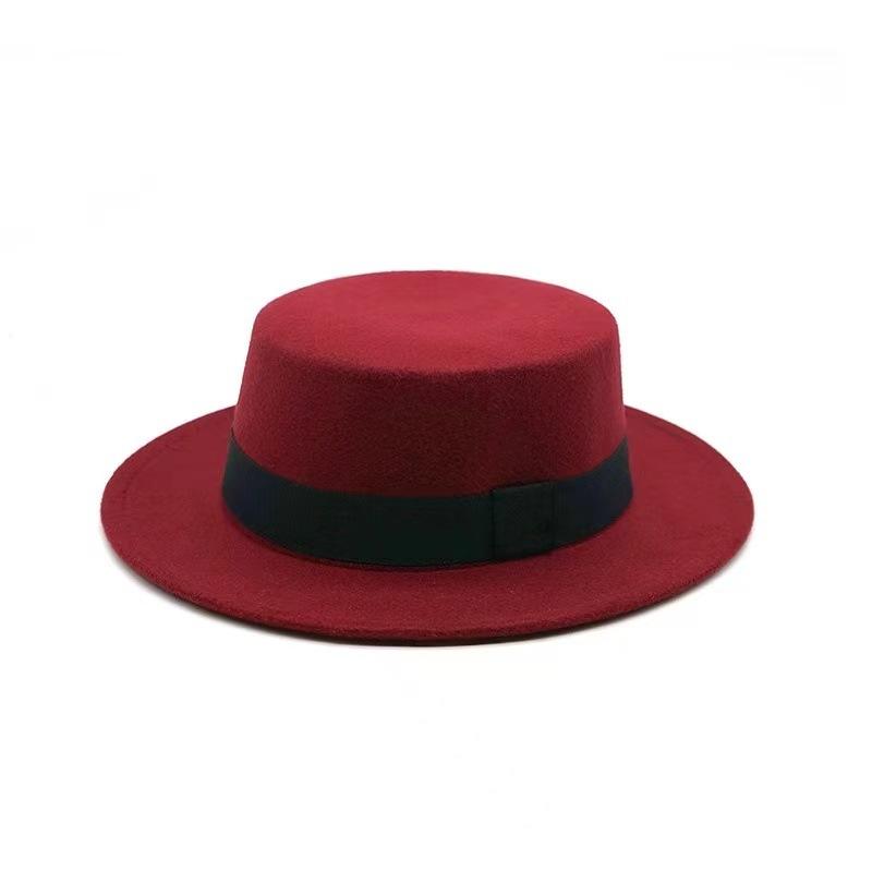Autumn and Winter New Top Hat, Flat Top Flat Edge European and American Tide Hat, Creative Decorative Hat, Agent To Join