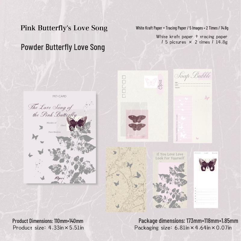 MòMò Hot Stamping Embossed Sticky Notes - Realm of Plain Shadows Series - 10 Sheets for Journal Decoration