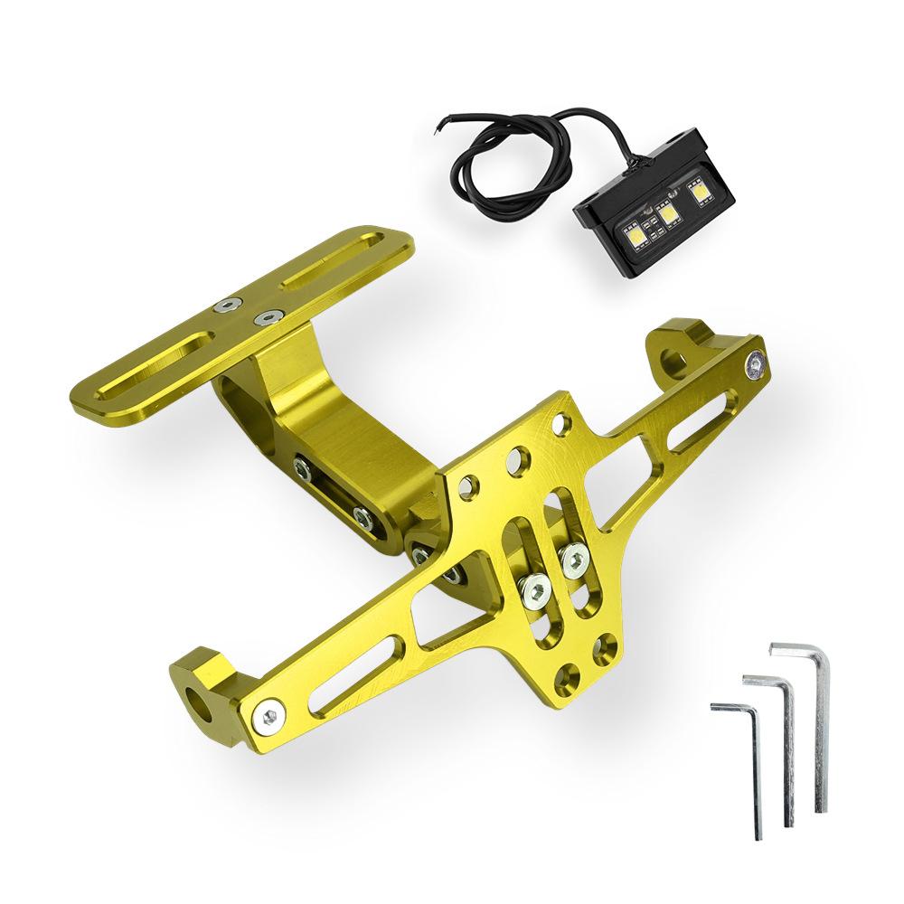Cross Border Motorcycle Modification Aircraft License Plate Holder Adjustable Aluminum Alloy Bracket Support