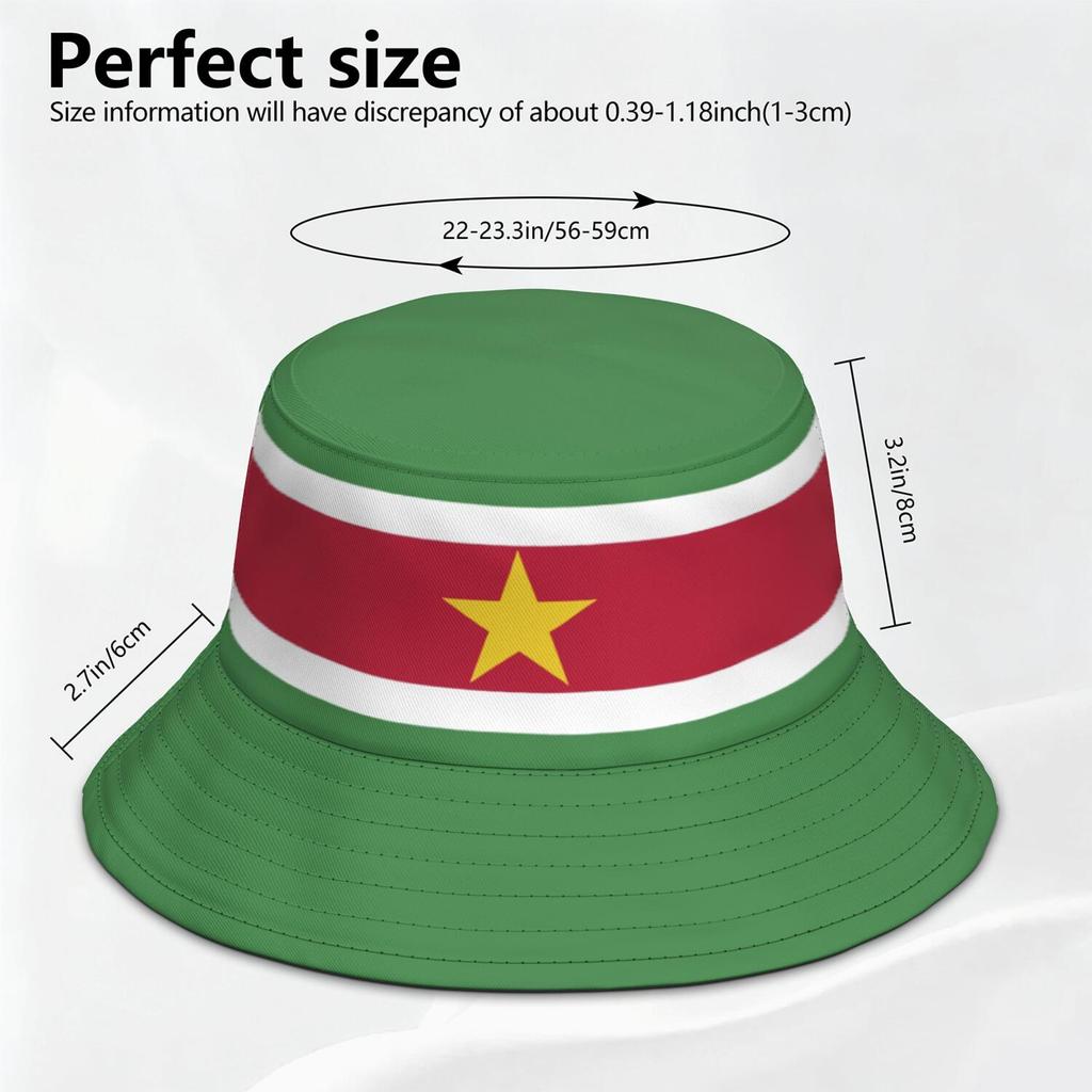 Suriname Fisherman Hats Custom Made Name Number Photo Logo Bucket Cap Nation Flag Sr Dutch Country College Headgear