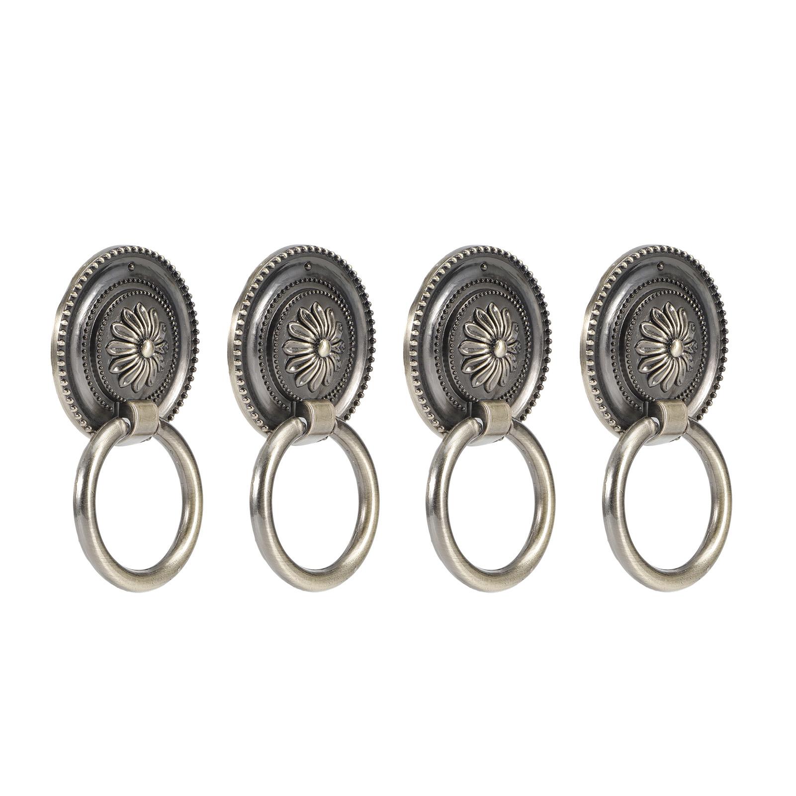 

4Pcs Door Antique Zinc Alloy Drawer Closet Cabinet Handles Hardware Fitting