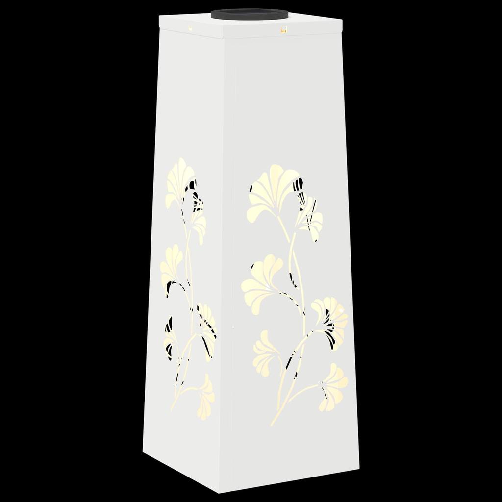 Solar LED Path Light 2 Pcs White Cold Rolled Steel
