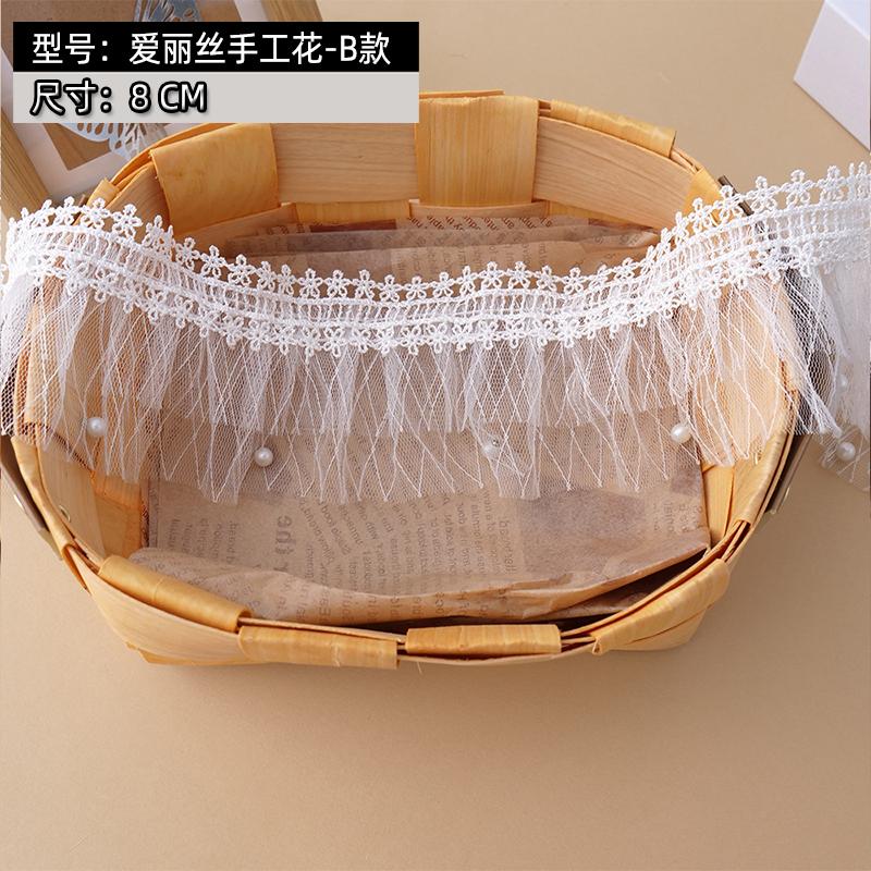 Pleated Lace Trim Ribbon Tulle Fabric For Dress Decoration headwear DIY Crafts Supplies Home Decor Beaded Sewing Accessories