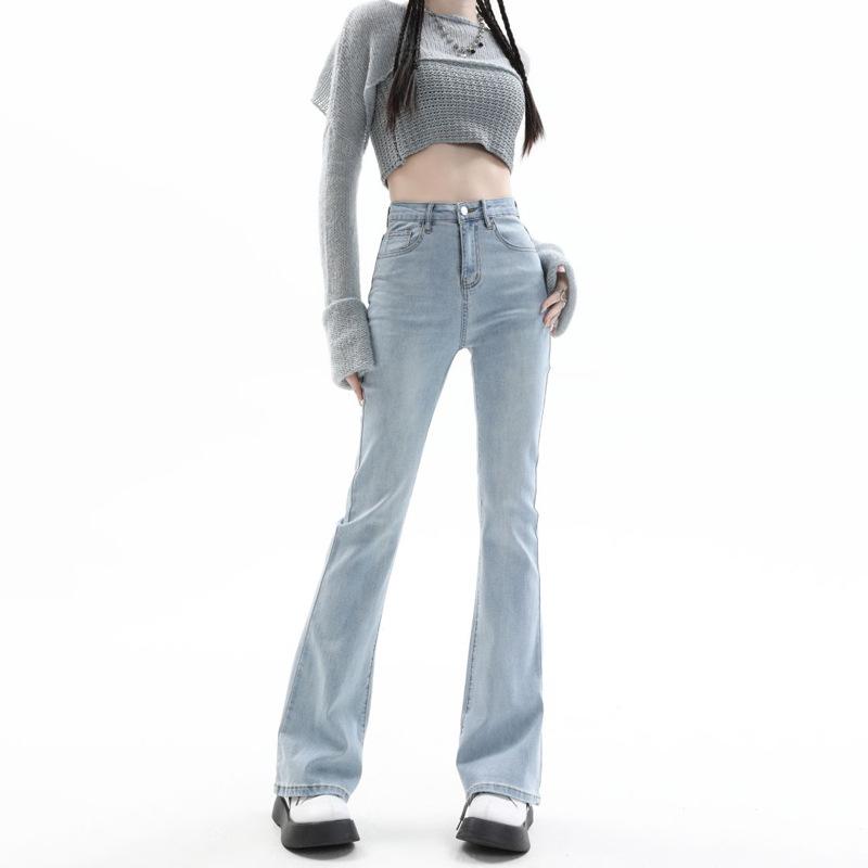 

Узкие эластичные брюки-клеш с высокой талией в форме подковы, осень XS