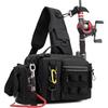 New Model Multi-functional Lure Backpack, Large Waist Bag, Tactical Cross-body Bag for Fishing, Fishing Rod Bag, Outdoor Bag