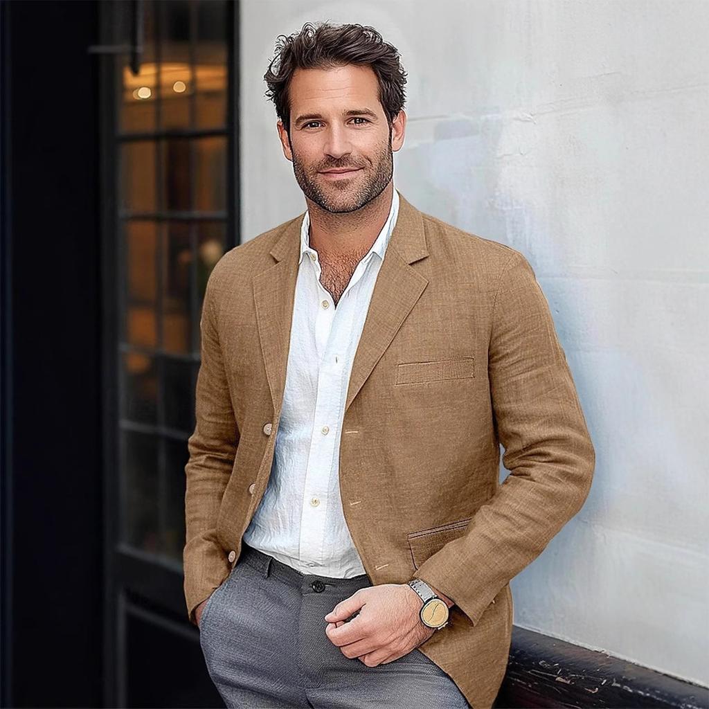 Pánský jednořadý britský módní ležérní oblek sako pro mládež