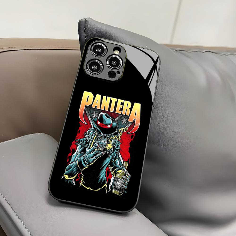 Pantera Ritual Metal Band Handyhülle für Iphone 17 Air 16 15 14 12 11 13 Pro Max Mini X Xr Xs Puls Schwarze Glasabdeckung