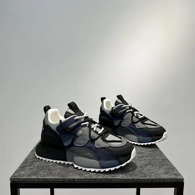 Fashion Color Block Designer Chunky Sneaker Men Cover Bottom Board Shoe Fashion Casual Leather Breathable Increased Platform Shoes